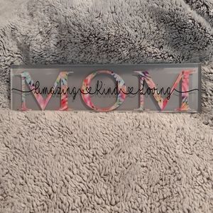 Mother's day glass sign